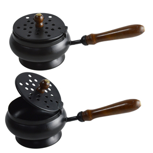 Double Handle Design <b>Incense</b> Burner Indoor Decor Tableware Iron Coal Burners Natural Fragrance Design <b>Cone</b> <b>Incense</b> Holder - Product Image 5