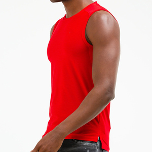 Débardeur de sport en coton 100% respirant pour homme, vêtements de sport, coupe musclée, impression de logo personnalisée, extensible - Product Image 4