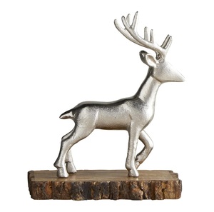 Maravillosa escultura decorativa de Reno de alta calidad Base de madera hecha a mano accesorio de decoración de Navidad para bodas decoración del hogar - Product Image 5