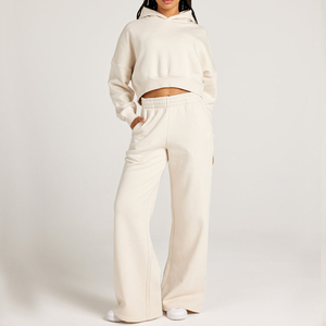 กางเกงวอร์มขาตรงสำหรับผู้หญิงทรงหลวมกระชับสัดส่วน - Product Image 4