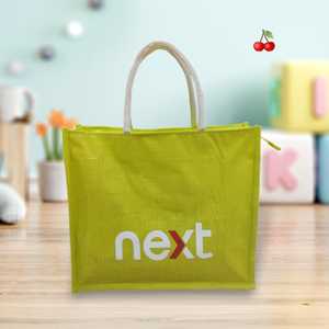 Meilleurs sacs de transport à provisions en jute biodégradable avec sérigraphie en soie logo personnalisé surface unie prix d'usine en Inde - Product Image 2