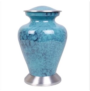 Urna de cremación de estilo europeo de alta calidad, urna de hierro de mármol de metal de madera para adultos, suministros funerarios - Product Image 3