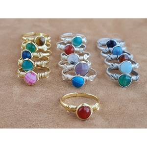 Vibrant Stone Fashion <b>Rings</b> Gold and Silver Plated for Resale Appeal - Product Image 1