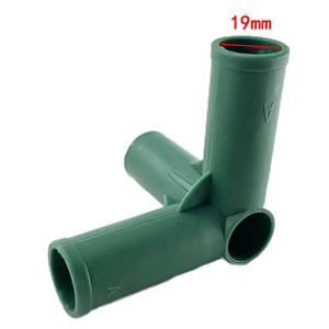 Raccords de tuyauterie en acier plastifié 11mm 16mm 19mm, connecteurs de jardinage à trois, quatre ou <span class=keywords><strong>cinq</strong></span> voies, supports de piquets, connecteurs de treillis en plastique - Product Image 3