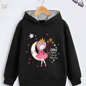 เสื้อกันหนาวลำลองสวมหัวมีฮู้ดสำหรับเด็กผู้หญิงสีชมพูฤดูใบไม้ร่วง - Product Image 1