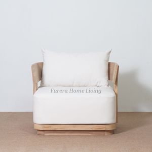 Chaise longue en teck moderne pour l'extérieur, canapé pour hôtels, jardins, patios, parcs, salons et appartements - Product Image 2