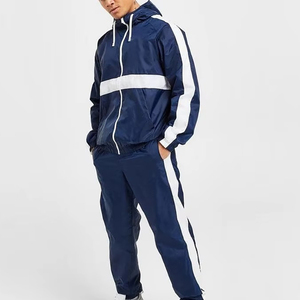 Conjunto Deportivo de Dos Piezas para Hombre, Chaqueta Cortavientos y Pantalones Deportivos de Nailon, con Cremallera, de Poliéster - Product Image 1