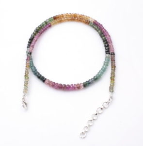 Collier en acier inoxydable fait à la main de style bohème chic pour femmes à la mode noeud de pierres précieuses perlé brin ethnique indien bijoux - Product Image 5