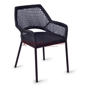 Silla de jardín al aire libre marrón duradera moderna ratán sintético con marco de metal para el hogar sala de estar Patio o Hotel - Product Image 1