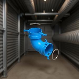 Tecnosystemi 90 Coude à raccorder pour systèmes CVC, pièces pour tuyaux ondulés, crochets d'étanchéité et joints toriques - Product Image 3