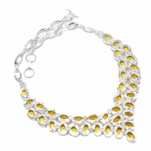 Collar de Plata de Ley 925 con citrino amarillo, cadena de eslabones de joyería religiosa cristiana hecha a mano para regalo de aniversario de boda - Product Image 4