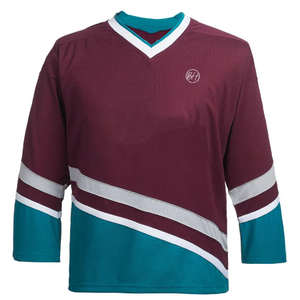Ensemble de maillots de hockey sur glace pour adultes de haute qualité, personnalisés, avec un design gratuit, respirants, OEM, 100% polyester, vente en gros - Product Image 5