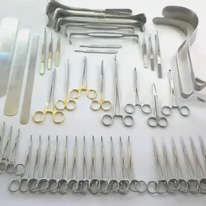 Ensemble d'instruments chirurgicaux pour laparotomie abdominale en acier inoxydable, 104 pièces, manuel - Product Image 1