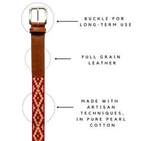 Cinturón de polo tejido Cinturón de polo de cuero ligero hecho a mano Unisex - Product Image 4