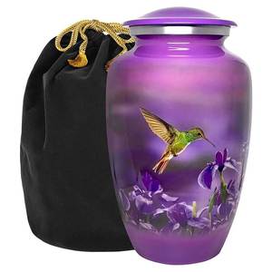 Urna de cremación de metal personalizada asequible para adultos Recuerdo de cenizas conmemorativas funerarias de alta calidad - Product Image 6