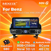 Sistema de Navegación para Automóvil Navifly con Snapdragon 680 y el Sistema Android Más Reciente para Benz Clase GLE, Clase GLS, X166, W166 2016-2018, Compatible con Cámara de 360°