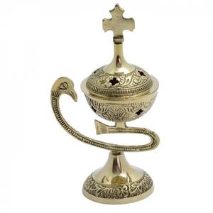 Soporte para quemador de incienso inverso NIEN con acabado negro brillante quemadores de latón palo aromático Uso Terapéutico hogar Oficina Ash Catcher - Product Image 4