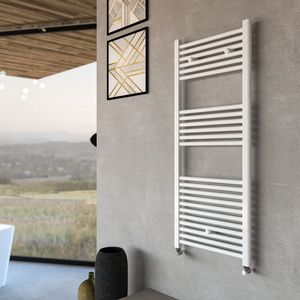 550 bianco x 600x770mm asciugamano tondo tondo caldo verniciato e apparecchiature termiche in acciaio cromato - Product Image 5