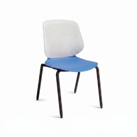 Nouvelle chaise de bureau moderne en maille plastique avec accoudoirs métalliques, pivotante, réglable, pieds en acier, dossier solide, assise ergonomique, structure en acier