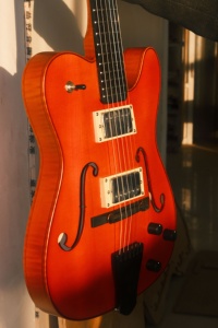 For Violinstyle Customizable Electric Guitar for Type Carved Maple Spruce Top Jazz Hollow <strong>Body</strong> Archtop Ebony - Product Image 6