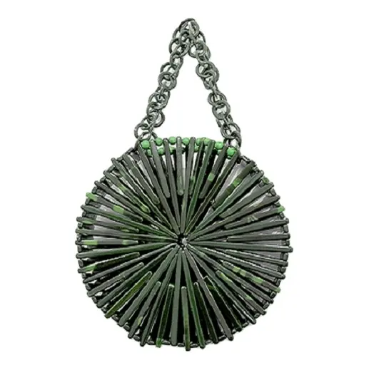 2022 Hot Selling Women Summer Beach Resin Round Hand Handbag / Clutch Bag /ladies purse from India By Quality Handicrafts