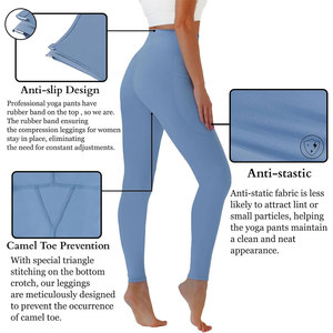 Pantalon d'entraînement à compression à séchage rapide taille haute pour femmes Style décontracté pour la course et le yoga - Product Image 2