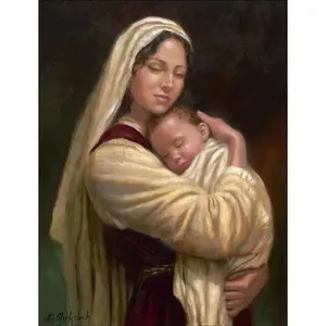 Azulejo con acento figurativo de Madonna NMA009AT para paredes exteriores para decoración de dormitorio o sala de estar de Nenad Mirkovich - Product Image 1