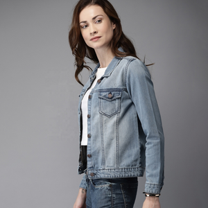 แจ็กเก็ตยีนส์ไซส์ใหญ่พิเศษสำหรับผู้หญิงแจ็กเก็ตยีนส์สำหรับฤดูหนาวทรงลำลอง - Product Image 3