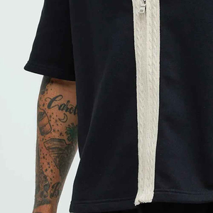 Ensemble de vacances pour homme Urban Tile Print Resort, chemise boutonnée et short à blocs de couleur, vêtements de rue décontractés pour les vacances, ensembles pour hommes - Product Image 4