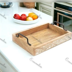 Antique <b>Wood</b> Kitchen Drawer Organizer Cutlery Tray with Metal Handle Storage Trays Multifunction Affordable Cost - Product Image 6