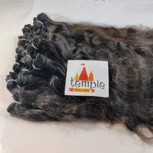 100% Wholesale indian curly virgin cuticle aligned natural color hair black bundles tangle shedding free human hair