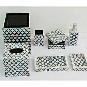 Ensemble de salle de bain le plus vendu corne d'os nacre et résine meilleurs produits de vente d'usine - Product Image 2