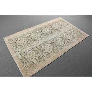 พรมขนาด 3.7x6.4 ฟุต, พรมวินเทจตุรกี, พรมขนสัตว์สีน้ำตาล - Product Image 4