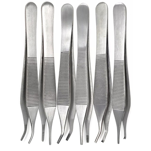 Adson Forceps Brown Tissue 1x2 <b>Rat</b> Tooth Serrated Teeth Manual Stainless Steel Surgical Thumb Tweezer Basis Surgical Instruments - Product Image 4