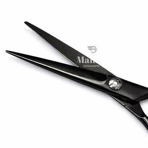 Ciseaux de coiffure professionnels en acier inoxydable noir mat, ciseaux de barbier ergonomiques, outil de coiffure de salon, lames aiguisées - Product Image 2