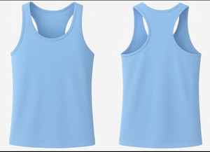 RIXO ENTERPRISES Débardeur à col rond en coton 100% respirant sur mesure, motif uni, vêtements de sport/entraînement personnalisés - Product Image 2