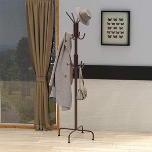 Bronze Metal Standing Coat Hat Hanger <b>Rack</b> With Hooks for Clothing Organisation Including Scarf Bag Towel Key Cap Hat Storage - Product Image 6