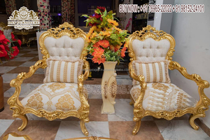 Sillas decorativas de diseño clásico para sala de estar, sillas decorativas elegantes para sala de estar, sillas de salón talladas a mano de estilo europeo - Product Image 4