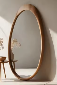 Best Quality Luxury Modern Design <b>Wooden</b> Wall <b>Mirror</b> Design Round Wall <b>Mirror</b> with <b>Wooden</b> <b>Frame</b> by Azora Industries - Product Image 2