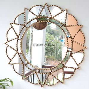 Vintage Rustic Art Designer Gold Plated Heavy Duty Metal Unique Fancy Designer <b>Frame</b> For Home And Hotel Decor Wall <b>Mirror</b> Supply - Product Image 3
