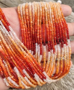 Cuentas Rondelle facetadas de ópalo de fuego mexicano Natural AAA, cuentas de ópalo facetadas de hebra de 13,5 pulgadas para collar de joyería al por mayor - Product Image 2