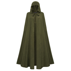 Disfraz de Halloween para Mujer, Capa Medieval con Capucha, Cierre con Lazo en la Parte Delantera, Capa Larga Hasta la Mitad de la Pantorrilla - Product Image 1