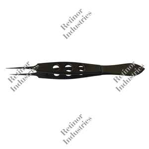 คีมจับกระจกตา สแตนเลสและไทเทเนียม 1x2 ฟัน 0.12 มม. แบบใช้มือ รุ่นสีดำ - Product Image 1