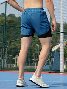 กางเกงขาสั้นลำลองสำหรับผู้ชายกางเกงขาสั้นพิมพ์ลายโพลีเอสเตอร์สำหรับออกกำลังกายเล่นกีฬาออกกำลังกายเล่นฟิตเนสออกกำลังกายโลโก้ได้ตามต้องการ - Product Image 5