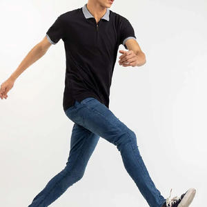 Camiseta de golf transpirable de manga corta con logotipo personalizado para hombre, ropa de verano con ajuste seco - Product Image 6