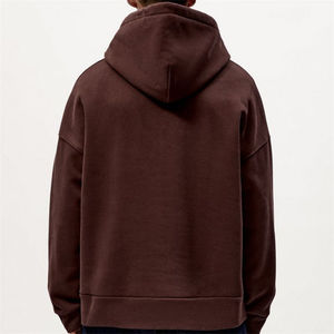 Sweat à capuche brodé 100% coton pour hommes poids lourd vente en gros personnalisé pour la saison d'automne - Product Image 4