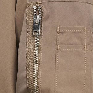 Chaquetas de bombardero de lona para hombre de alta calidad, cuello levantado, secado rápido, impermeables, mangas completas, Impresión de logotipo personalizado, ropa de calle de invierno - Product Image 2