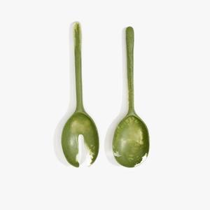 Handcrafted Resin Salad & <b>Serving</b> <b>Spoon</b> Set, Luxury Eco Friendly Tableware for Kitchen, Dining, Party & Gift Use - Product Image 3