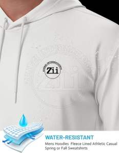 เสื้อฮู้ดดี้ผู้ชายแบบยูนิเซ็กซ์สำหรับฤดูหนาว น้ำหนักเบา บุด้วยผ้าฟลีซ ซิปแบบสวม ไหล่ตก ไม่มีเชือก แบบเรียบ สามารถปรับแต่งได้ บริการ OEM - Product Image 2