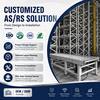 Système de rayonnage automatisé ASRS avec grue de stockage en mezzanine, système de rayonnage haute densité pour entrepôt, rayonnage à palettes en acier robuste, OEM ODM